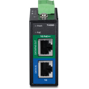 TRENDnet TI-IG90 95W Industrial Gigabit PoE++ Injector, IP50 rating, DIN-rail or wall mount